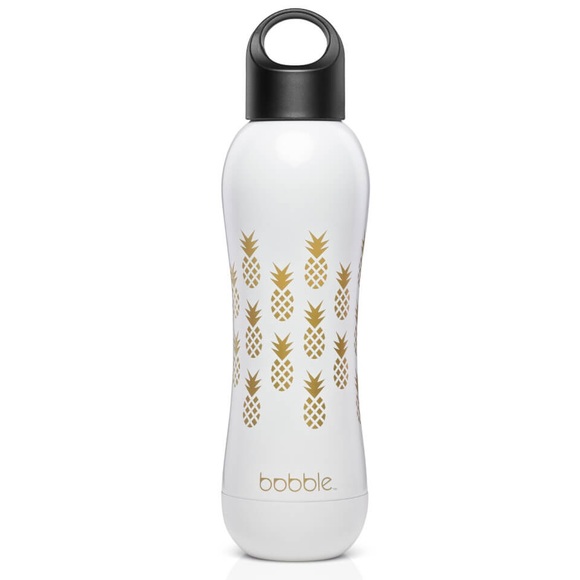 bobble Other - Bobble white and gold pineapple water bottle